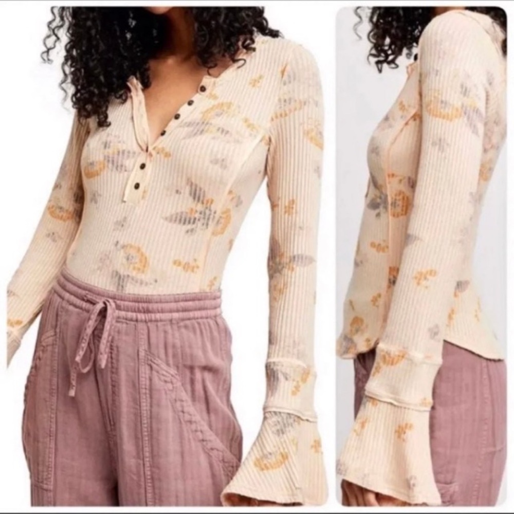 Free People LAYER ME HENLEY TOP NWT - Picture 8 of 16